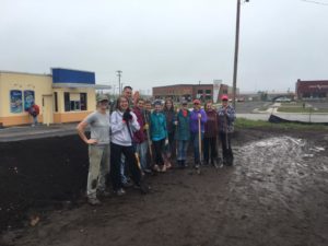 Building Garden Beds at Greenhouse Site, May 2016