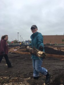 Building Garden Beds at Greenhouse Site, May 2016